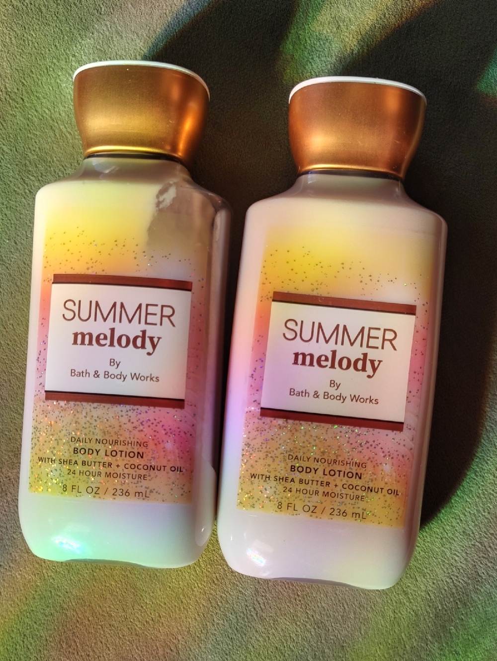 Bath & Body Works Summer Melody Body Lotion - Gold Caps & Peach Gradient